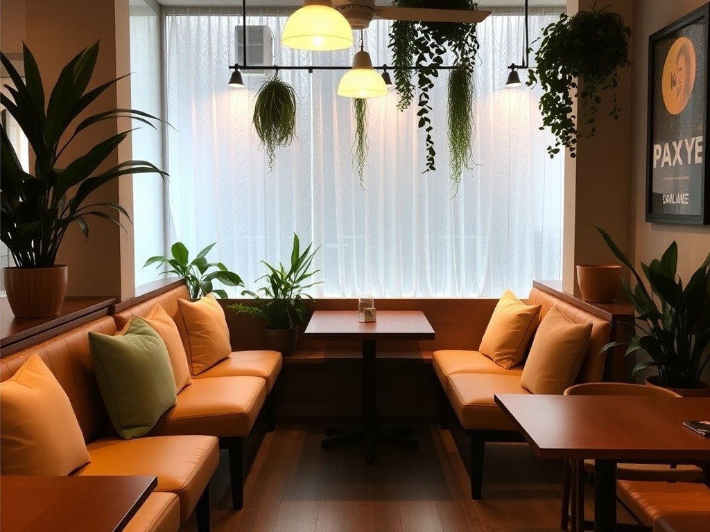 A_cozy_cafe_nook_featuring_attractive_seating